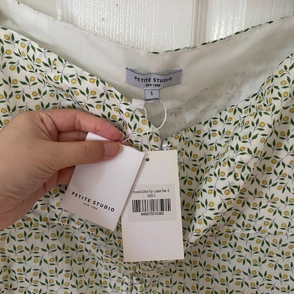Petite Studio Houston Cotton Top - Lemon Tree Size Small - Picture 7 of 7